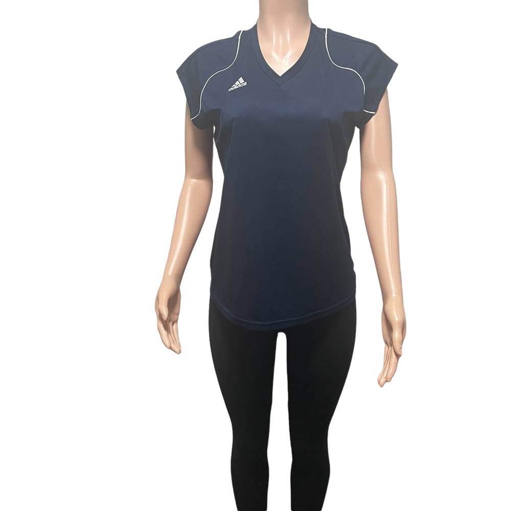 Adidas Women Short Sleeve Jersey Blue Size M